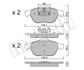 METELLI Sada brzdovch destiek ‐ MT 22-0336-2