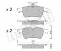 METELLI Sada brzdovch destiek ‐ MT 22-0337-1