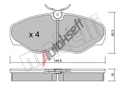 METELLI Sada brzdovch destiek MT 22-0338-2, 22-0338-2