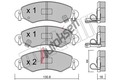 METELLI Sada brzdovch destiek MT 22-0339-0, 22-0339-0
