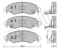 METELLI Sada brzdovch destiek ‐ MT 22-0339-1