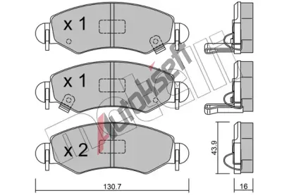 METELLI Sada brzdovch destiek MT 22-0339-1, 22-0339-1