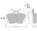 METELLI Sada brzdovch destiek ‐ MT 22-0347-0