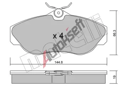 METELLI Sada brzdov�ch desti�ek MT 22-0350-0, 22-0350-0