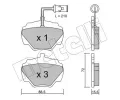METELLI Sada brzdovch destiek ‐ MT 22-0353-1