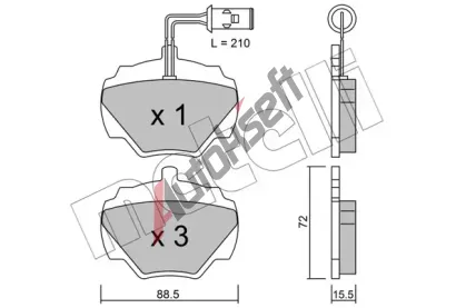 METELLI Sada brzdovch destiek MT 22-0353-1, 22-0353-1