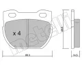 METELLI Sada brzdovch destiek ‐ MT 22-0354-0