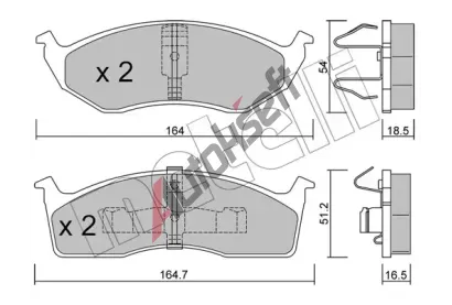 METELLI Sada brzdovch destiek MT 22-0356-0, 22-0356-0