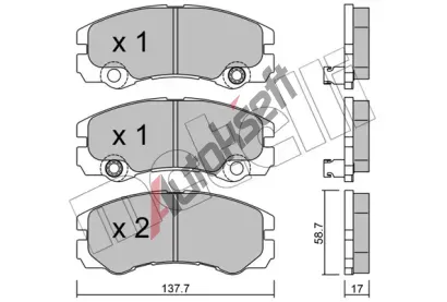 METELLI Sada brzdovch destiek MT 22-0357-1, 22-0357-1