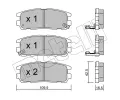 Sada brzdovch destiek METELLI ‐ MT 22-0358-0