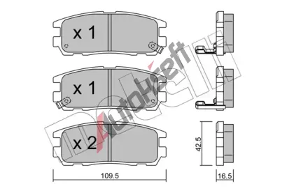 METELLI Sada brzdovch destiek MT 22-0358-0, 22-0358-0