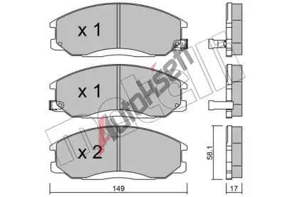 METELLI Sada brzdovch destiek MT 22-0364-0, 22-0364-0