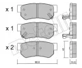 METELLI Sada brzdovch destiek ‐ MT 22-0365-0