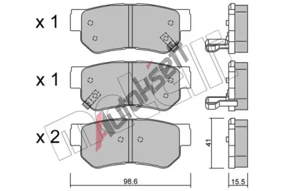 METELLI Sada brzdovch destiek MT 22-0365-0, 22-0365-0