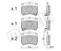 METELLI Sada brzdovch destiek ‐ MT 22-0370-0