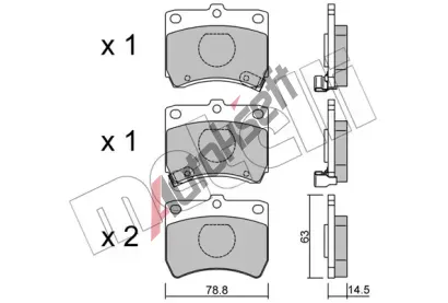 METELLI Sada brzdovch destiek MT 22-0370-0, 22-0370-0