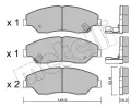 METELLI Sada brzdovch destiek ‐ MT 22-0376-0