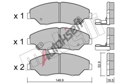 METELLI Sada brzdovch destiek MT 22-0376-0, 22-0376-0