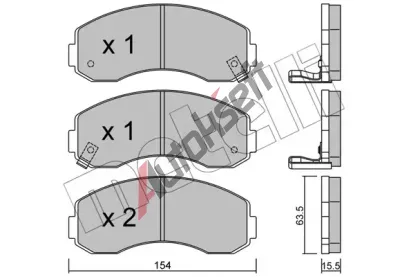 METELLI Sada brzdovch destiek MT 22-0377-0, 22-0377-0
