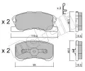METELLI Sada brzdovch destiek ‐ MT 22-0381-0