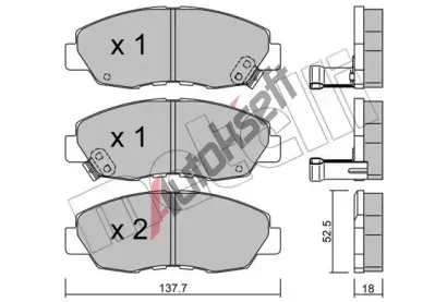 METELLI Sada brzdovch destiek MT 22-0384-0, 22-0384-0