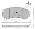METELLI Sada brzdovch destiek ‐ MT 22-0399-0