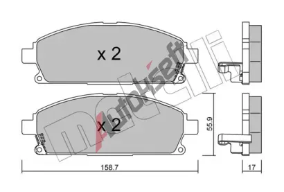 METELLI Sada brzdovch destiek MT 22-0406-1, 22-0406-1
