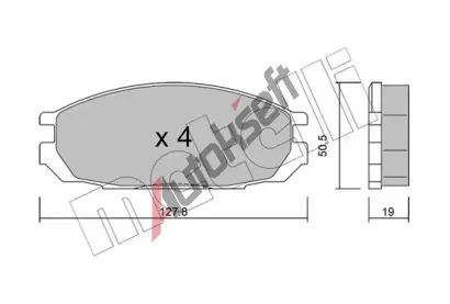 METELLI Sada brzdovch destiek MT 22-0409-0, 22-0409-0