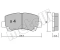 METELLI Sada brzdovch destiek ‐ MT 22-0419-0