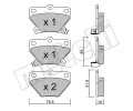 METELLI Sada brzdovch destiek ‐ MT 22-0424-0