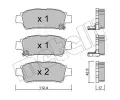 Sada brzdovch destiek METELLI ‐ MT 22-0428-0