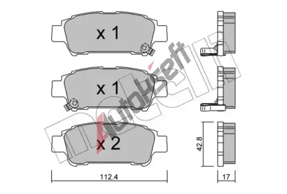 METELLI Sada brzdovch destiek MT 22-0428-0, 22-0428-0