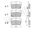 METELLI Sada brzdovch destiek ‐ MT 22-0431-0