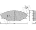 METELLI Sada brzdovch destiek ‐ MT 22-0433-0