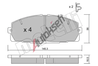 METELLI Sada brzdovch destiek MT 22-0434-0, 22-0434-0