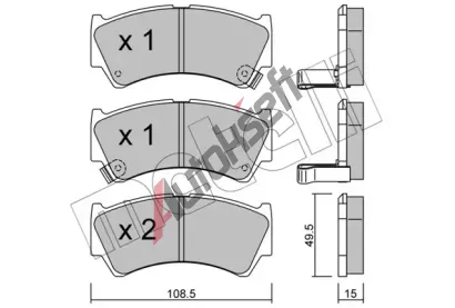 METELLI Sada brzdovch destiek MT 22-0436-0, 22-0436-0