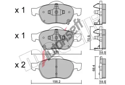 METELLI Sada brzdových destiček MT 22-0448-0, 22-0448-0 METELLI Sada brzdových destiček MT 22-0448-0, 22-0448-0