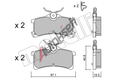 METELLI Sada brzdových destiček MT 22-0449-0, 22-0449-0 METELLI Sada brzdových destiček MT 22-0449-0, 22-0449-0
