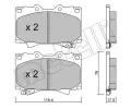 METELLI Sada brzdovch destiek ‐ MT 22-0452-0