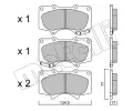 METELLI Sada brzdovch destiek ‐ MT 22-0454-0