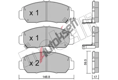 METELLI Sada brzdovch destiek MT 22-0462-0, 22-0462-0
