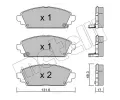Sada brzdovch destiek METELLI ‐ MT 22-0463-0