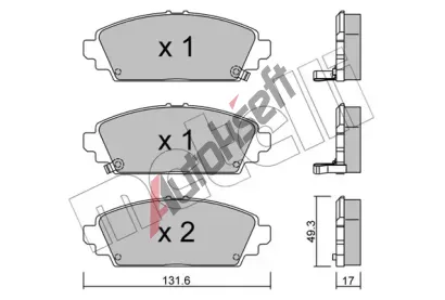 METELLI Sada brzdovch destiek MT 22-0463-0, 22-0463-0