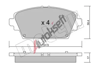 METELLI Sada brzdov�ch desti�ek MT 22-0464-0, 22-0464-0