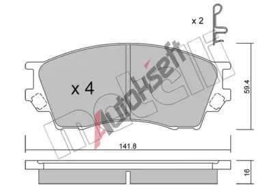 METELLI Sada brzdovch destiek MT 22-0473-0, 22-0473-0
