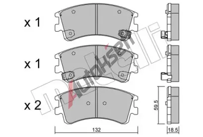 METELLI Sada brzdovch destiek MT 22-0476-0, 22-0476-0