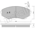 METELLI Sada brzdovch destiek ‐ MT 22-0477-0