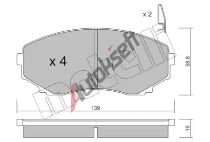 METELLI Sada brzdovch destiek MT 22-0477-0, 22-0477-0