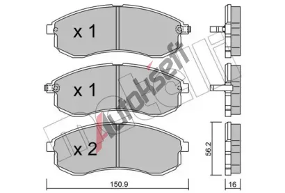 METELLI Sada brzdovch destiek MT 22-0482-0, 22-0482-0