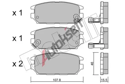 METELLI Sada brzdovch destiek MT 22-0483-0, 22-0483-0